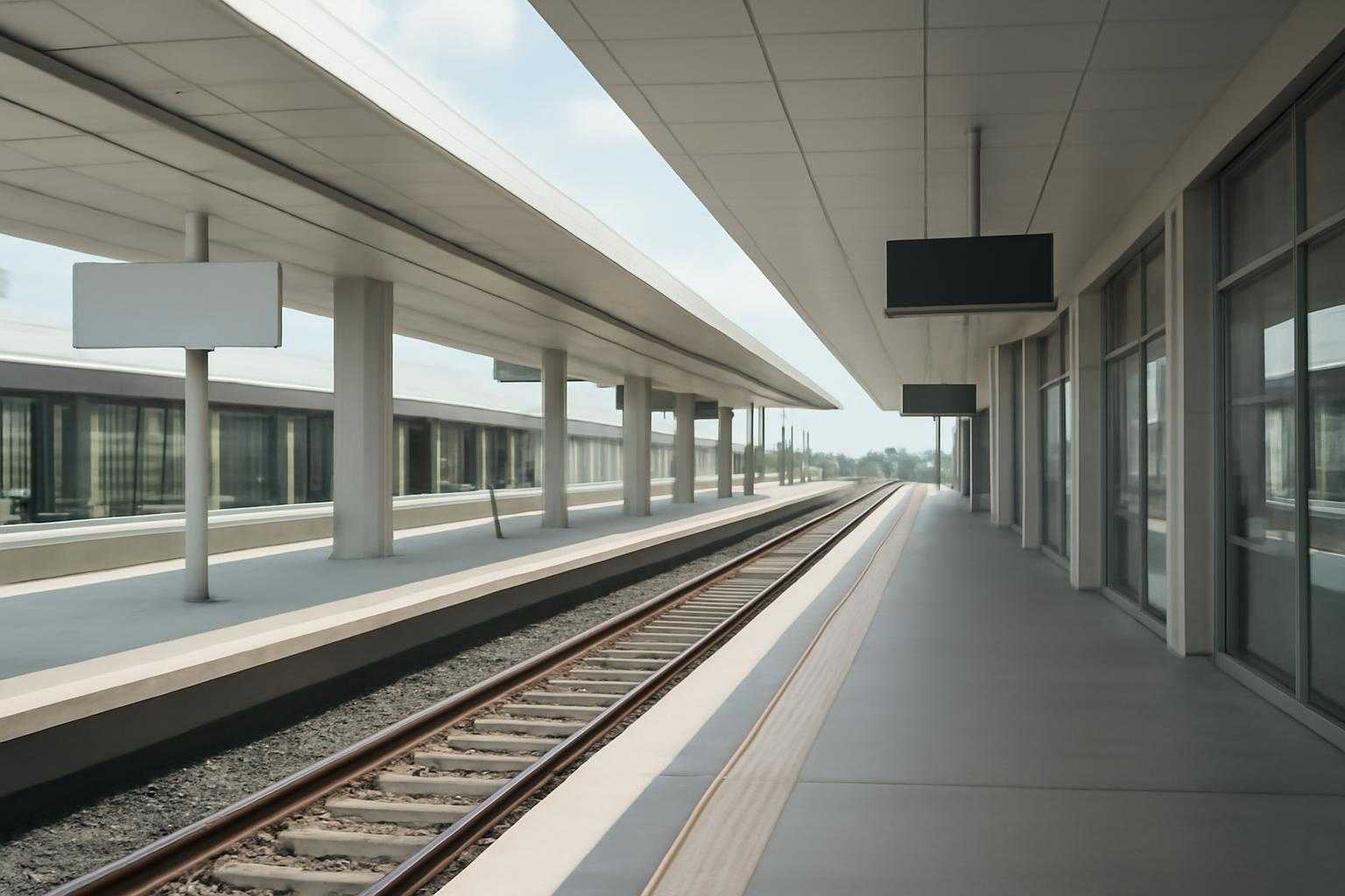 大鳥居駅の駅舎と周辺の風景を示す写真