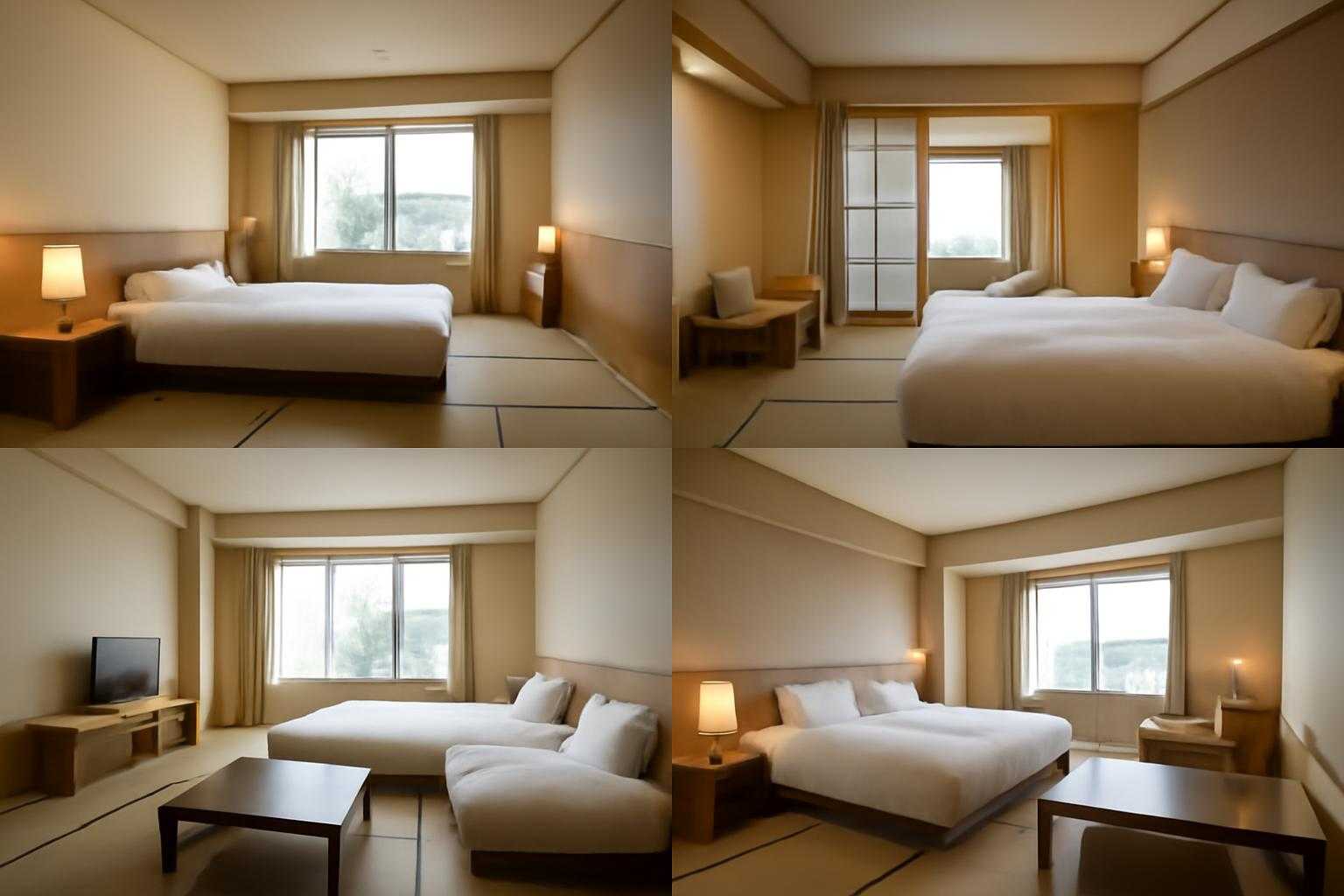様々なタイプの客室イメージを表現した部屋の間取りや設備の違い