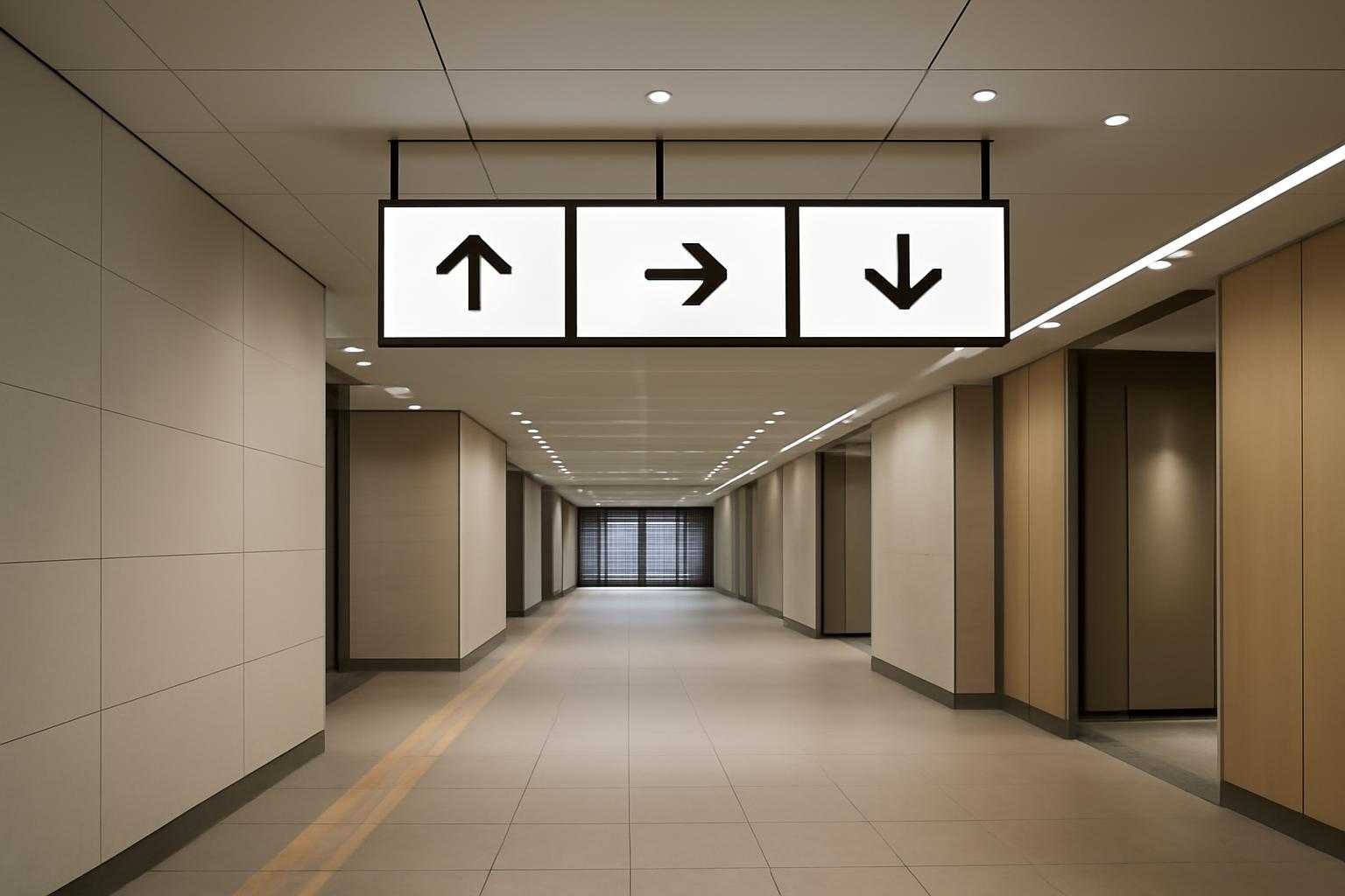 東横イン新幹線口の案内表示と駅構内の廊下風景