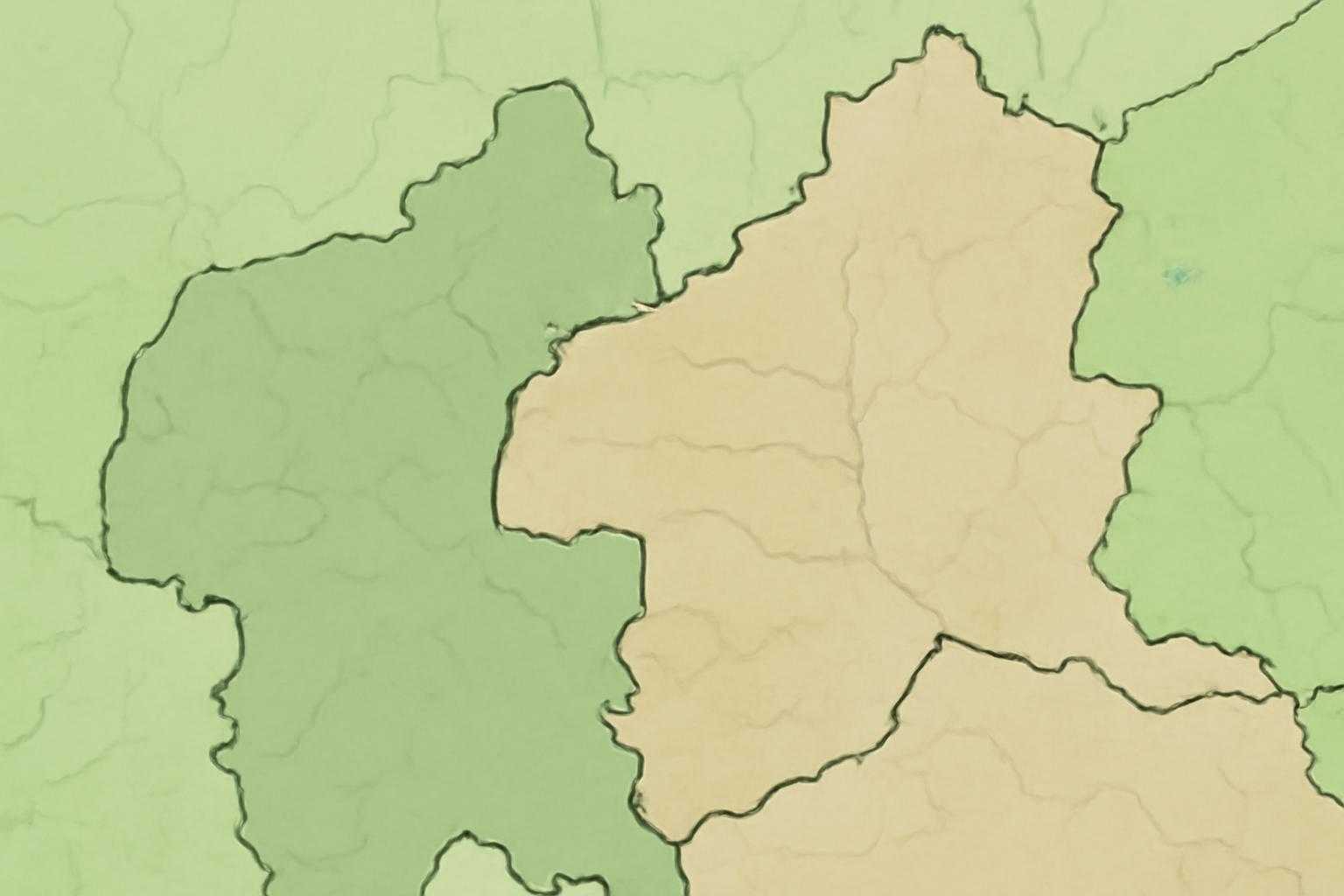 群馬県と長野県の境界線を示す地図イラスト
