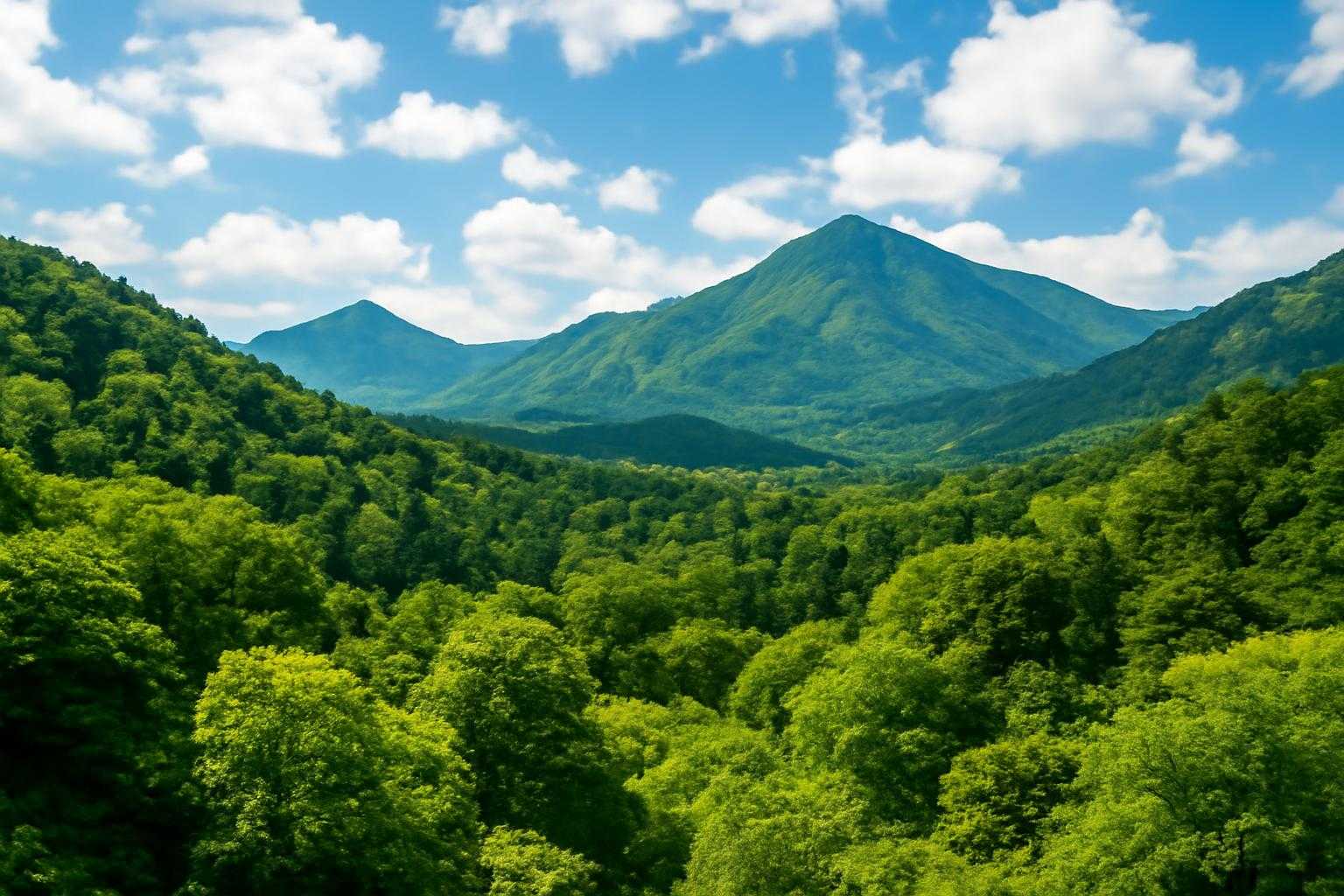 軽井沢の自然景観と観光地の風景